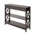 thumbnail image 1 of Pemberly Row Transitional Console Table with Drawer in Espresso Wood Finish, 1 of 7