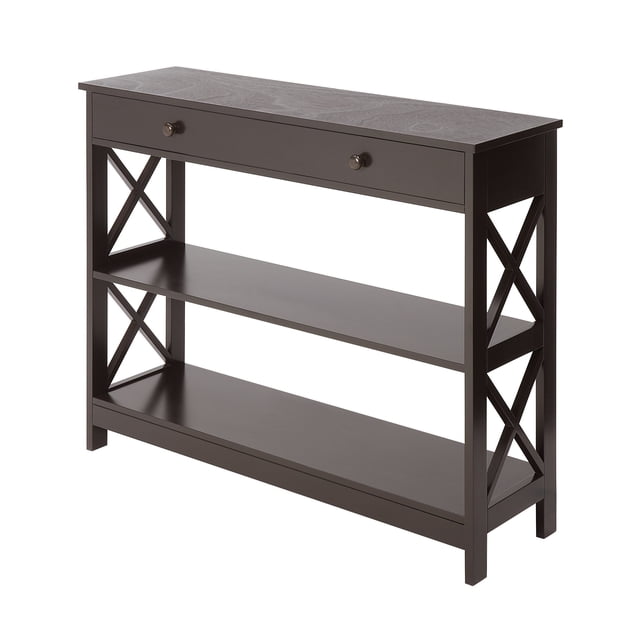 Convenience Concepts Oxford Table Console avec Tiroir, Fini Bois Espresso