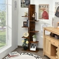 thumbnail image 3 of Costway 8-shelf Bookcase Freestanding Tree shelf Display Storage Stand Coffee, 3 of 12