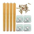 thumbnail image 1 of 4 patas de madera para muebles con tornillos de montaje de repuesto de fácil instalación. 50 centímetros, 1 of 9