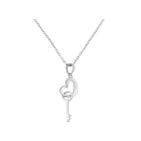 Key to My Heart Necklace Pendant, Sterling Silver with Jewelry Gift Box