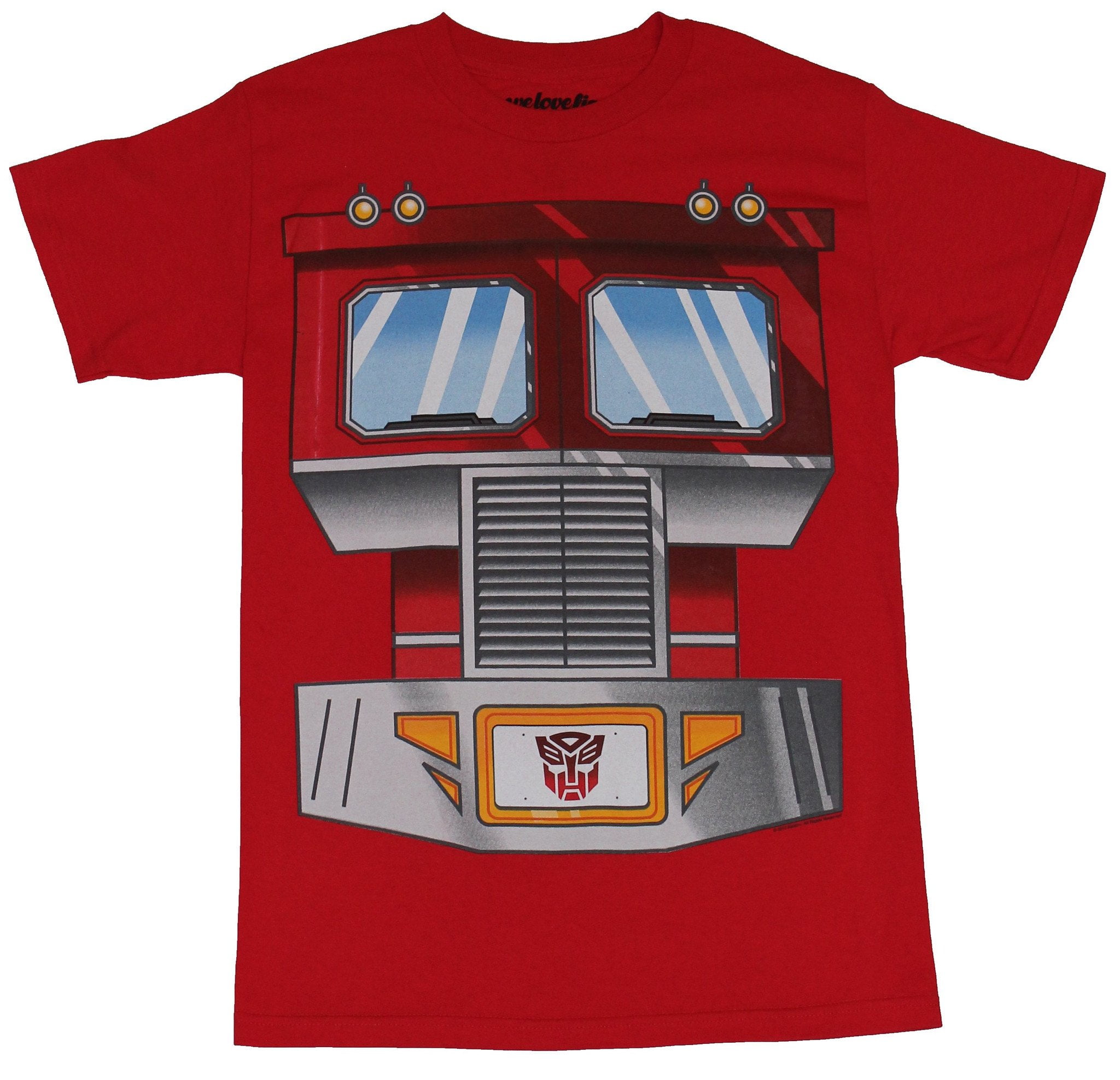 Transformers Transformers Mens TShirt Optimus Prime Front Truck