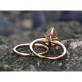 thumbnail image 5 of HeartsAndYou 1ct Natural Peach Morganite Bridal Set Halo Engagement Ring 14k SOLID Rose Gold, 5 of 9