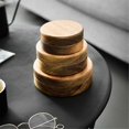 thumbnail image 3 of Windproof Ashtray with Lid, Stainless Steel Liner Indoor Outdoor Wooden Ash Tray for Smokers, 3 of 5