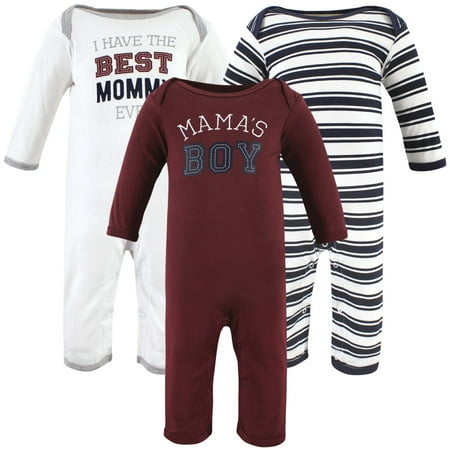 

Hudson Baby Infant Boys Cotton Coveralls Mamas Boy 12-18 Months