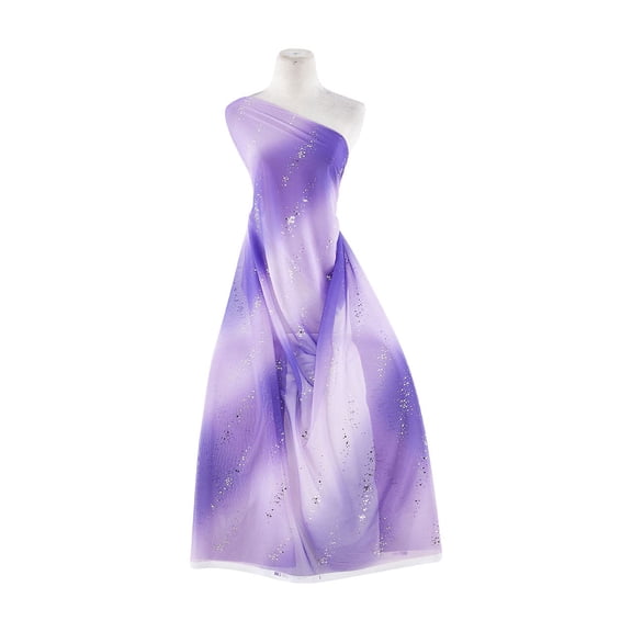 Zelouf Trans On Bias Ombre Matte Jersey Chiffon  , Sewing, DIY, Crafts Fabric by the Yard, Lilac/purple, 3 Yard