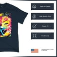 thumbnail image 4 of Tee Hunt Dean Russo Colorful Marilyn T-Shirt Neon Hot Symbol Starlet Men's Tee, Navy Blue, Large, 4 of 5