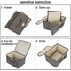 thumbnail image 3 of Foldable Storage Boxes with Lids, Fabric Storage Cubes with Handles, for Home, Office, 25 X 19 X 16 cm, 3 of 5