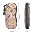 thumbnail image 4 of ZICANCN Sunglasses Soft Case, Gold Paisley Floral Neoprene Zipper Eyeglass Case for Men Women, 4 of 9