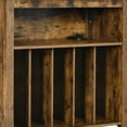 thumbnail image 5 of Uforic Media Storage Cabinet with LED Lights & Power Outlets, Record Player Stand, Brown, 5 of 8