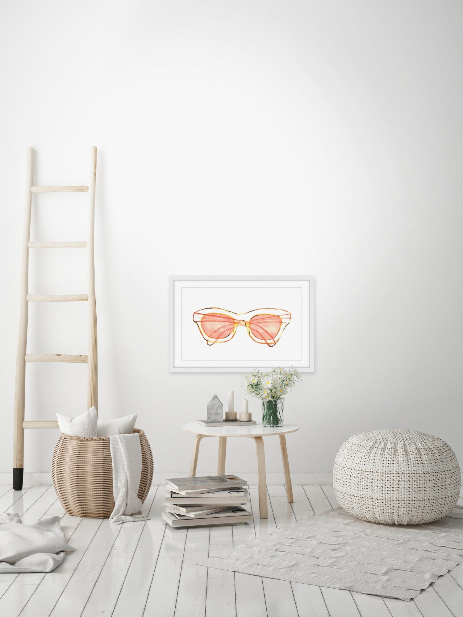 Marmont Hill "Peach Sunglasses" by Christine Lindstrom Framed Painting Print