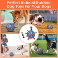 thumbnail image 3 of Pelota de fútbol para perros QDAN para perros medianos y grandes, azul y naranja, 3 of 7