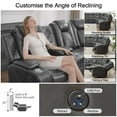 thumbnail image 2 of Power Reclining Sectional Recliner With Bass Speaker LED Light, Faux Leather Reclining Sectional Couch Sofa Electric L-Shape Sectional Recliner USB Port, Cup Holder, Storage Console For Living Room, 2 of 7
