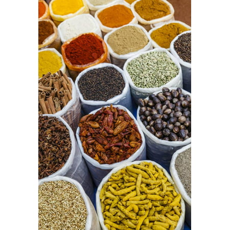 Spice Shop at the Wednesday Flea Market in Anjuna, Goa, India, Asia Print Wall Art By Yadid