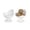 Black / 100 Count, variant on Mini Serve 2 oz Round White Plastic Ball Chair - 2 3/4" x 2 3/4" x 2 3/4" - 100 count box