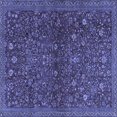 thumbnail image 1 of Ahgly Company Machine Washable Indoor Square Persian Blue Traditional Area Rugs, 8' Square, 1 of 4