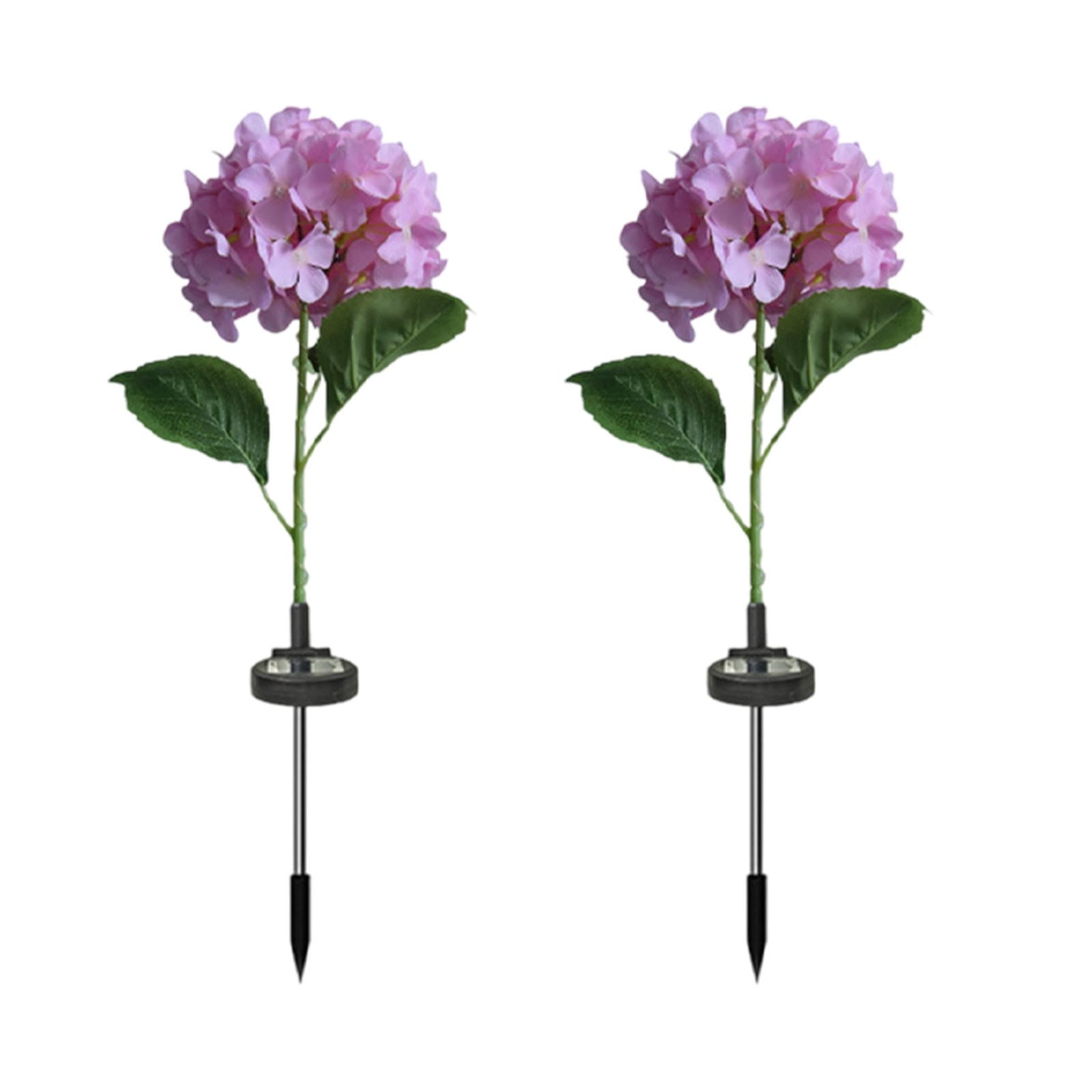 Summer Savings Clearance! Boovnll Solar Flowers Outdoor Water Proof, 2 Pack Artificial Hydrangea Bouquet Outdoor Solar Lights, Solar Flowers for Outdoor Garden Yard Patio Decor, Solar Garden Lights
