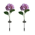 thumbnail image 2 of Luces Decorativas Solares de Hortensia para Exterior | Iluminación Ambiental Multicolor para Patio y Césped | 2 Paquetes | 20 Lámparas LED en Forma de Flor para Jardín | Sensor Automático al, 2 of 6