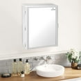 thumbnail image 2 of Abs Plastic Cabinet With Mirror Strong Bathroom Shelve Wall Mounted Storage Organizer, Premium Multipurpose Mirror For Bathroom Accessories (Ivory) Pack Of 1, 2 of 4