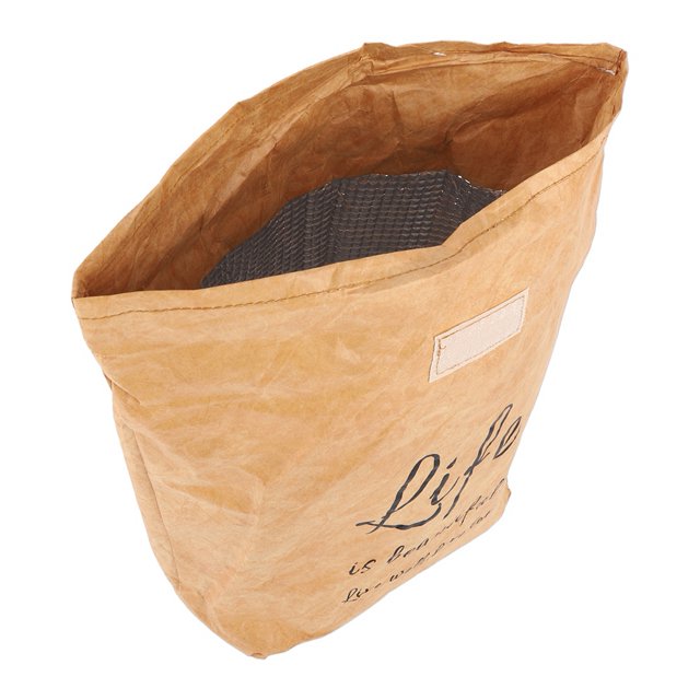Bolsa de almacenamiento de silicona, bolsa de almuerzo de papel kraft, bolsa aislada, rendimiento sólido