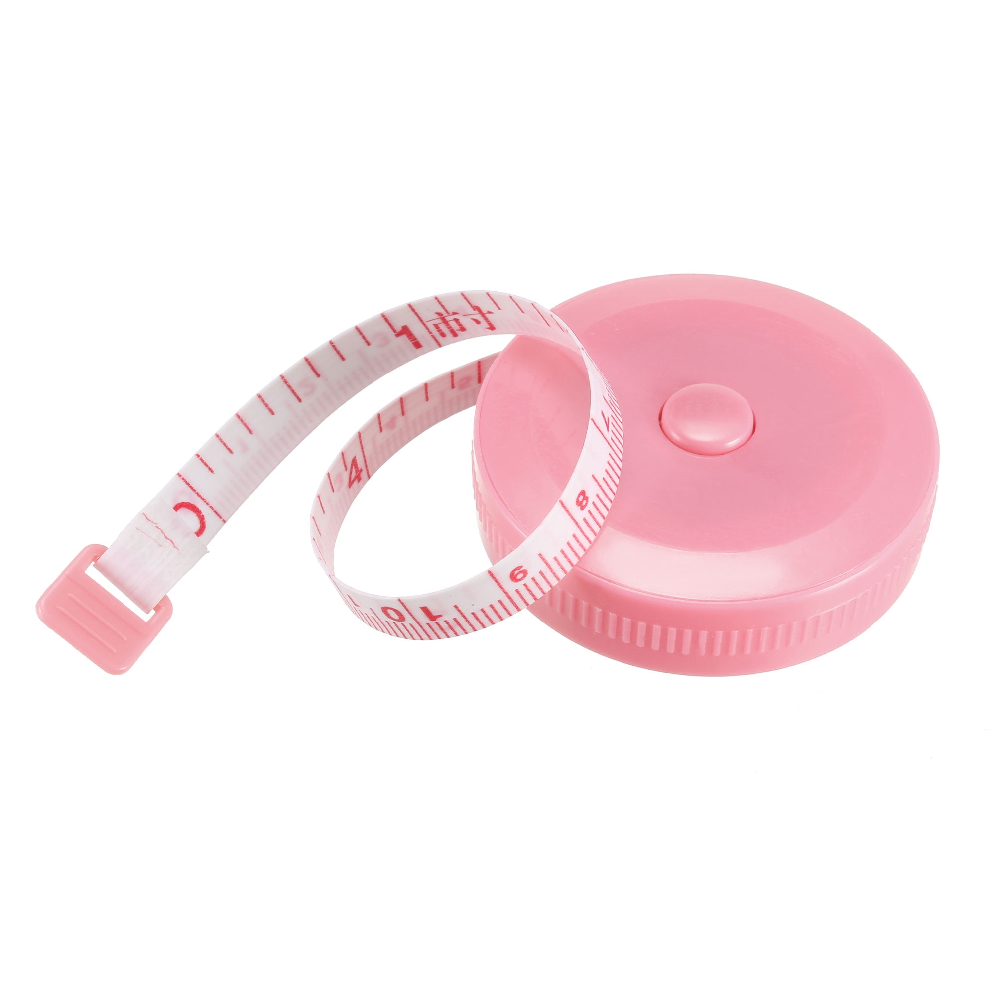 Uxcell Retractable Measuring Tape 1.5 Meter Soft Dual Sided Pink 3 Pack