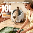 thumbnail image 4 of Large Smart Self-Cleaning Cat Litter Box, App-Controlled Automatic Cleaner with 3.43Gal Big Capacity, 2.4G Wifi Cat Litter Box with Odor Removal,  1 Brush, Trash Bags And 1 Mat, 4 of 15