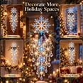 thumbnail image 4 of Crystal Cascade Christmas Light, Hanging LED Snowflake Icicle Lights, Lighted Window Decoration for Living Room, Porch, Entryway and Holiday Display, 4 of 8