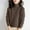 Coffee, variant on Ofreoo Womens Solid Color Shoulder High Neck Thick Loose Top High Neck Sweater Business Casual Outfits for Women