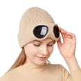 thumbnail image 4 of Warm Knitted Woolen Hats With Windproof Glasses Autumn And Winter For Men And Women Ear Protection Cap, 4 of 6