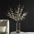 thumbnail image 3 of Uttermost Quince Blossom Silk Glass and Acrylic Centerpiece in Cream/Clear, 3 of 4