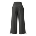 thumbnail image 3 of LYXSSBYX Wide Leg Sweatpants Women Women's Loose Wide Leg Pants, High Waisted Straight Tube Cotton Linen Casual Pants, 3 of 6