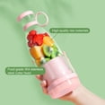 thumbnail image 4 of Mélangeur portatif de presse-agrumes avec la poignée, presse-fruits frais de mélangeur rechargeable pour le sport de voyage extérieur, 4 of 4