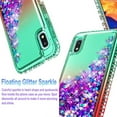 thumbnail image 5 of Samsung Galaxy A10E Phone Case, Liquid Floating Glitter Quicksand Bling with Spot Diamond Cover - Green/Red, 5 of 5