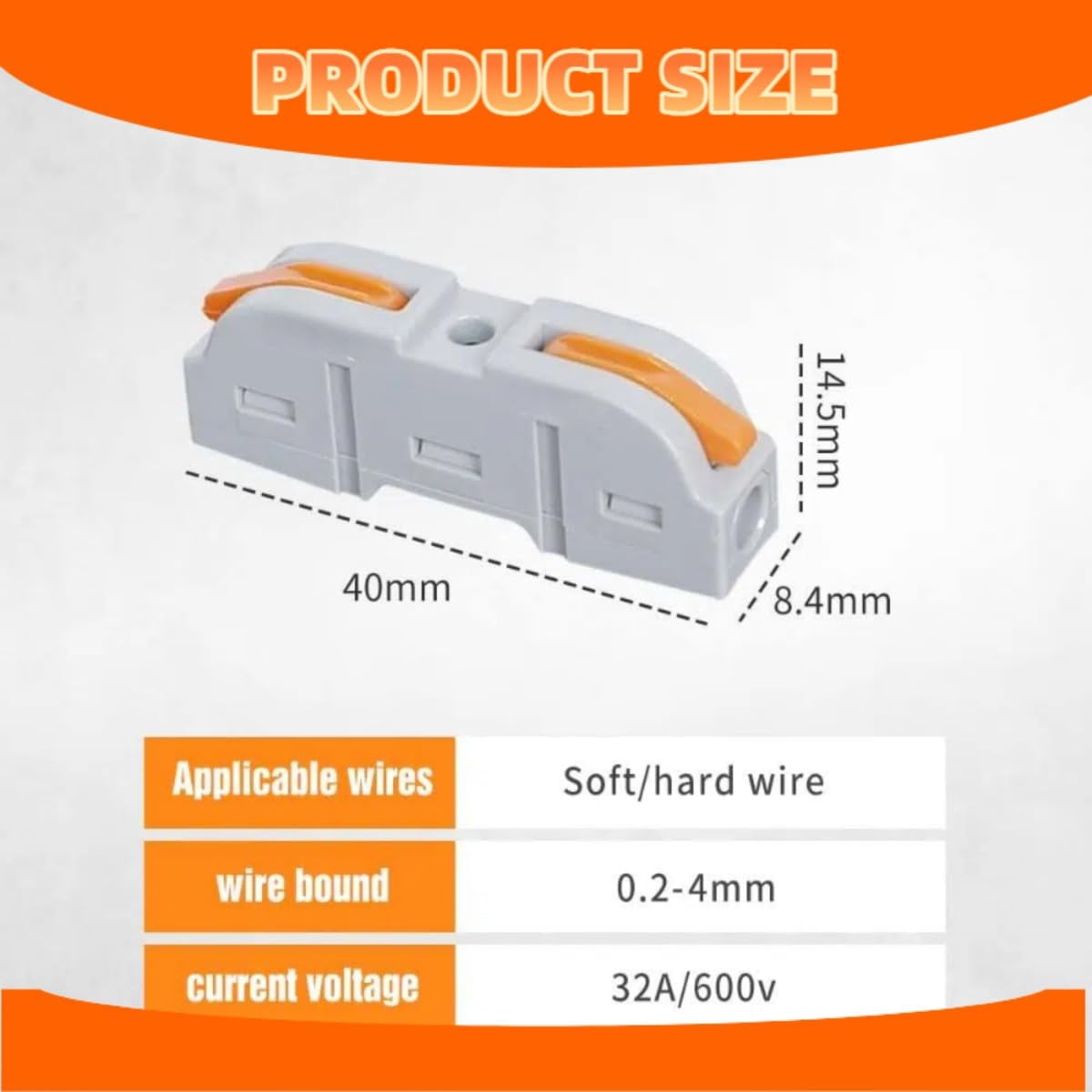 2026 Upgrade Universal Quick Lever Electrical Wire Connectors 12-24AWG Push-in Terminals for Home Wiring