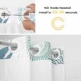 thumbnail image 2 of No Hook Shower Curtains with Snap-in Liner Set, Teal Blue Coastal Waterproof Hotel Style Bathroom Shower Curtain, Summer Lobster Coral Nautical Breathable Mesh Top Window Bath Curtains 60''x72'', 2 of 9