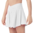 thumbnail image 4 of Comdrip Running Shorts for Women, Ladies' Butterfly Shorts with Pocket Sports Shorts 2 in 1 Elegant Running Shorts Casual Shorts Ruffle Shorts Women White XL, 4 of 5
