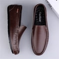 thumbnail image 5 of Men's Leather Loafers Casual Slip-On Driving Shoes Breathable Moccasins Zapatos de vestir Mocasines elegantes, 5 of 7