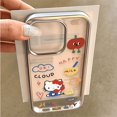 thumbnail image 4 of Sanrio funda de teléfono galvanizada Hello Kitty para iPhone, 15, 16, 14, 13 Pro Max, 11, 12, 13 Pro, XR, XS MAX, 7, 8 Plus, Y2K, bonita y suave, 4 of 4