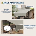 thumbnail image 4 of Danolapsi 10x8Ft Retractable Awning, Manual Awnings for Patio, Sun Shade Patio Awning with Crank Handle, Aluminum Frame, 280g Polyester Fabric, for Deck, Balcony, Yard, 4 of 7