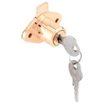 Prime-Line U 9947 7/8 In. Brass Plated Drawer/ Cabinet Lock - Quantity 6