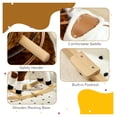 thumbnail image 3 of Qaba Rocking Horse with Sound, Ride on Horse with Saddle, Toddler Rocker, Gift for 3-8 Year Old, Brown, 3 of 9
