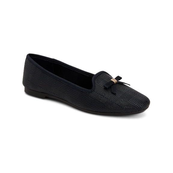 Charter Club Womens Kimii Plaid Slip On Loafers Navy 8.5 Medium (B,M)