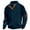 B-Navy, variant on Men's Cable Knit Pullover Sweater Casual Long Sleeve Stand Collar Button Knitted Sweaters