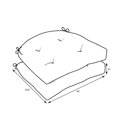 thumbnail image 2 of Pillow Perfect 581347 Coussin de Chaise Réversible Poinsettia de Vacances, 2 of 3