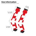 thumbnail image 2 of Wukai Chaussettes Longues Croisées Rouges 1 pour Bas Contrastés, Sport Entraînement Physique Adulte, Unisexe, 2 of 6