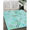 thumbnail image 2 of Ahgly Company Indoor Round Patterned Light Aquamarine Green Area Rugs, 4' Round, 2 of 6