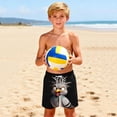 thumbnail image 6 of Crunowin Boys Summer Shorts Cute Graphics Loose Front Pockets Beach Shorts Black Size 5T, 6 of 10