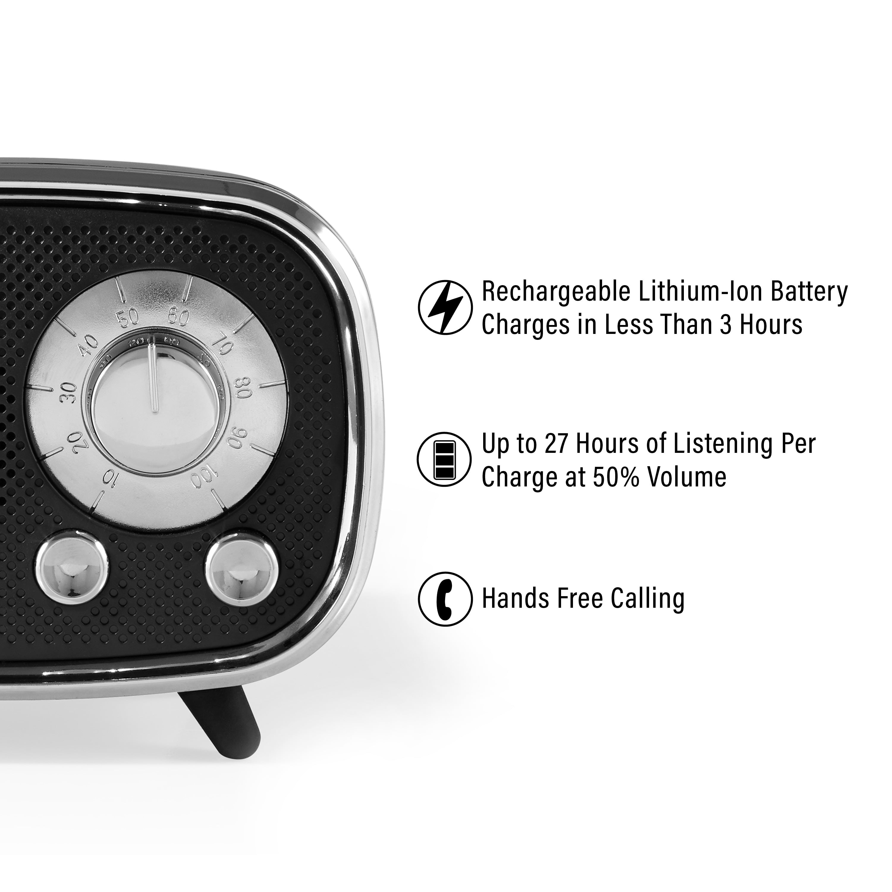 Crosley Rondo Portable Bluetooth Speaker In Black