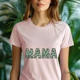 thumbnail image 2 of Floral Mama T-Shirt, Daisy Print Block Letter Graphic Tee for Women, Navy, S, 2 of 6