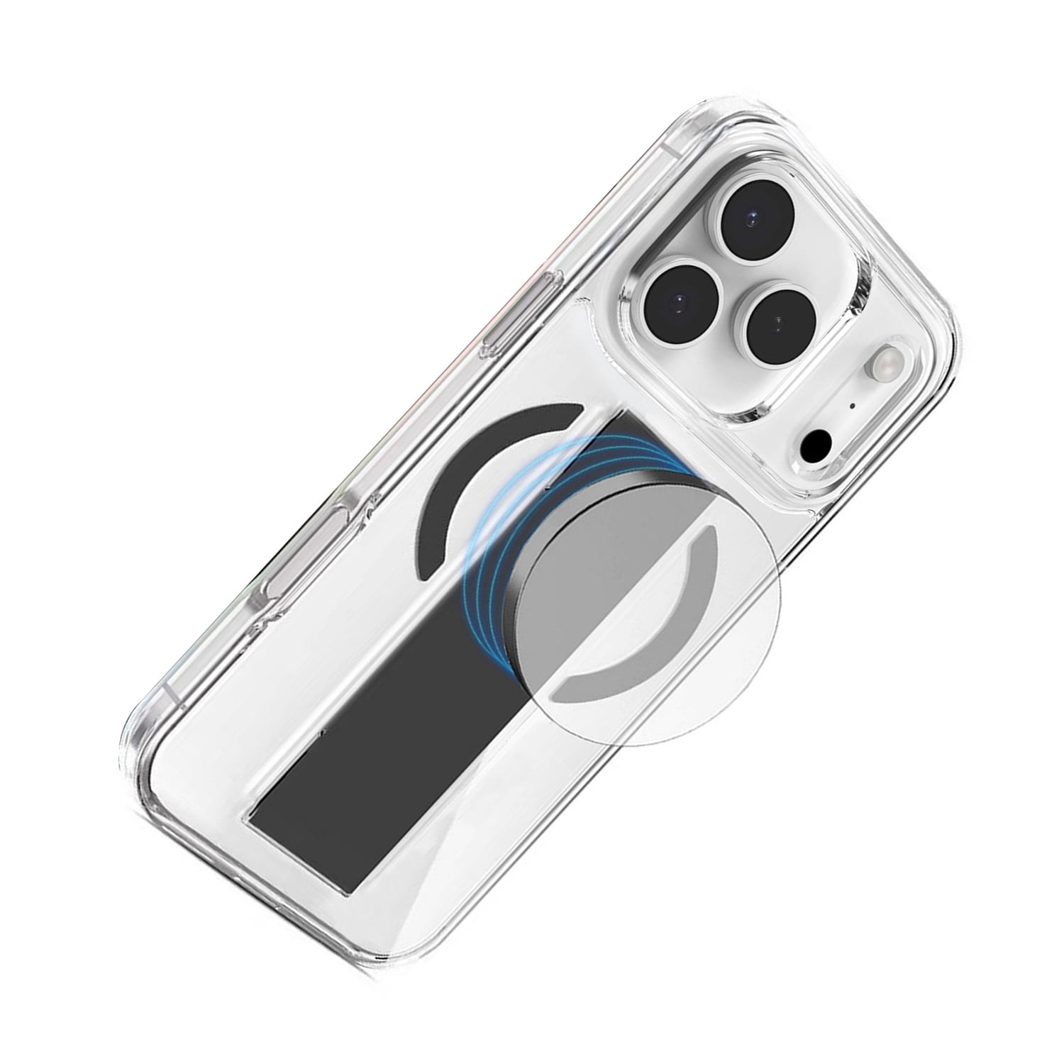 Transparent Hard Back Case with MagGrip for iPhone 17 Pro Max - Black